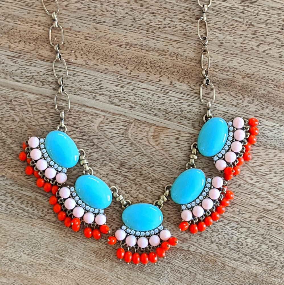 JCrew teal necklace